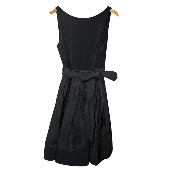 Lauren Ralph Lauren Dress Black Knit Sleeveless Big Bow Evening Cocktail Glam 14 - Picture 1 of 11